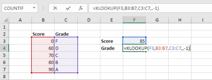 XLOOKUP Function in Excel