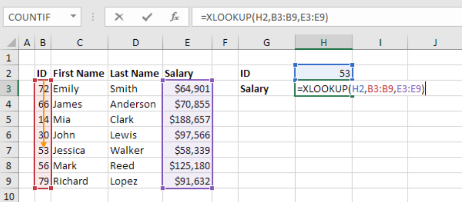 XLOOKUP Function in Excel