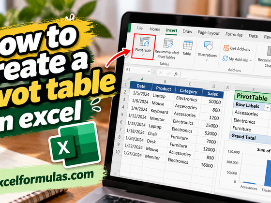 how to create a pivot table in excel​