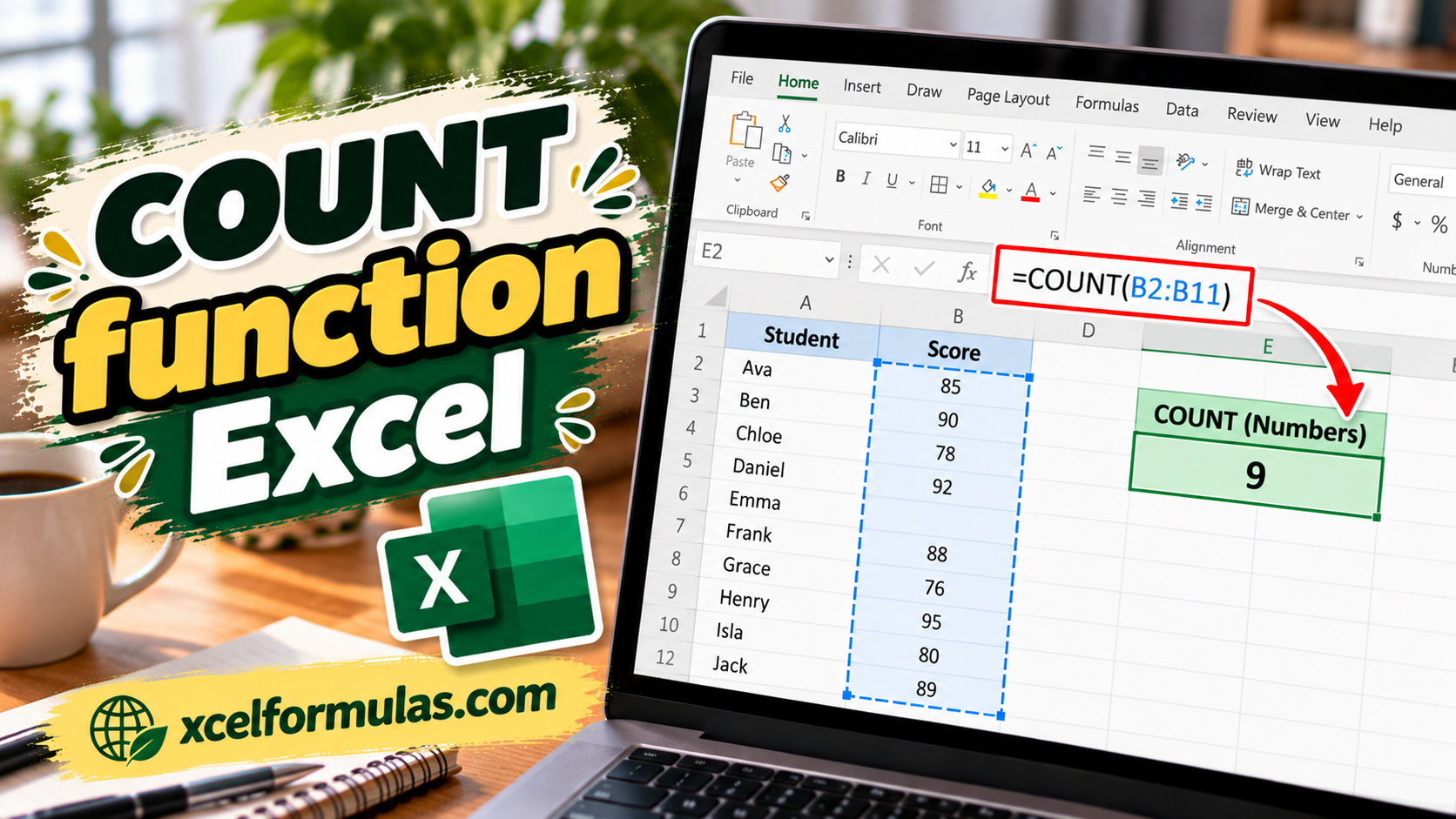 COUNT function Excel